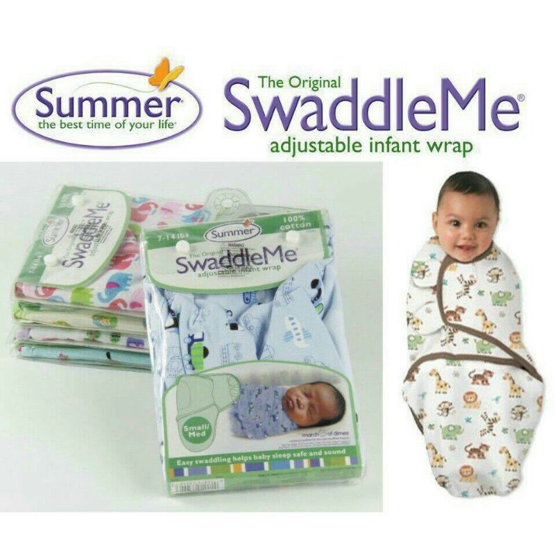 Ủ Kén Sơ Sinh Swaddle Me Summer 100% Cotton Cho Bé