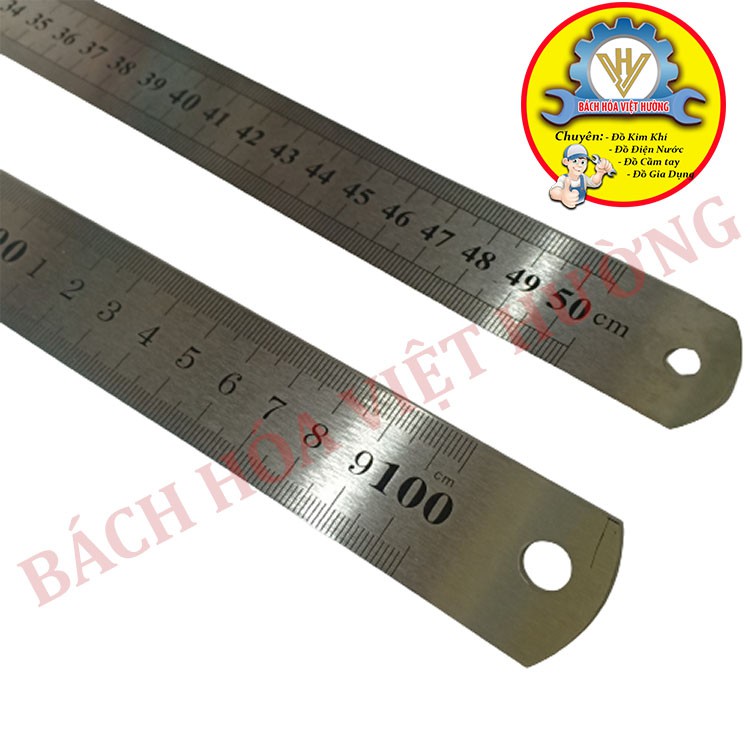 [GIÁ RẺ] Thước lá inox, thước không gỉ loại đẹp đủ kích thước 50cm, 100cm  hàng có sẵn