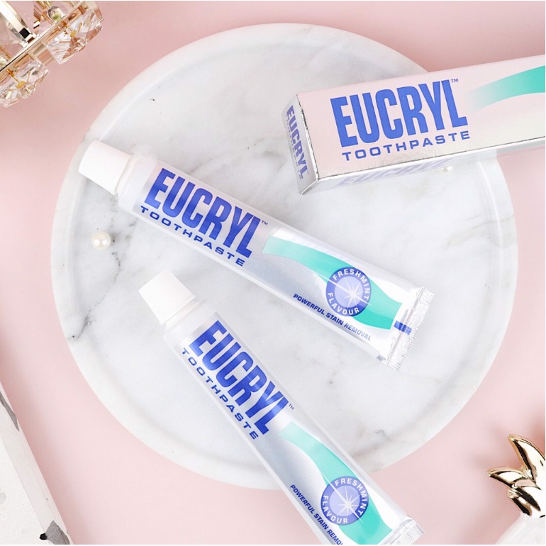 Kem đánh răng bạc hà tẩy trắng Eucryl Freshmint Toothpaste 62g - Thi Vũ