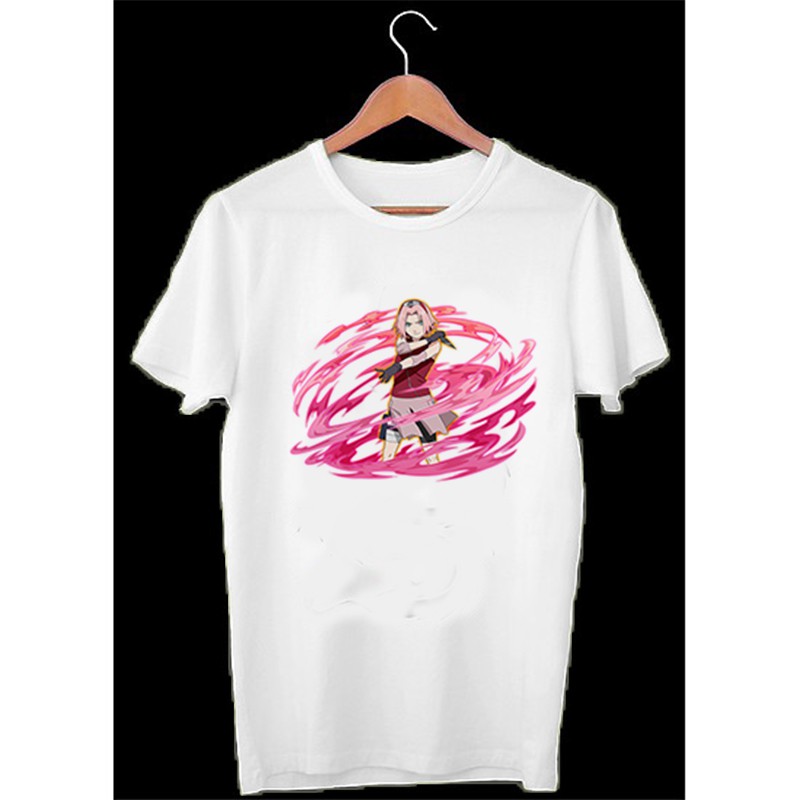 Áo thun Cotton Unisex - Nhân vật Haruno Sakura - Naruto - Chibi - Haruno Sakura và chacra