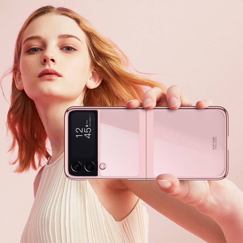 Ốp điện thoại LENUO trong suốt chống sốc cho Samsung Galaxy Z Flip4/ Z Flip 3