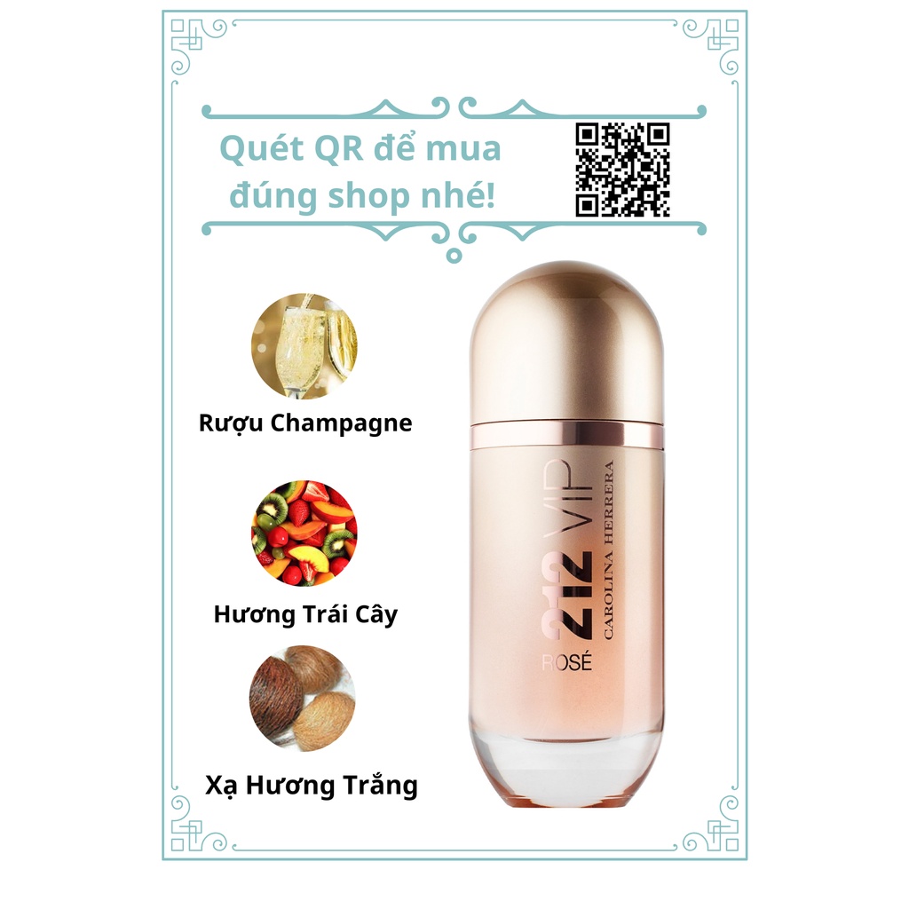 Tester 80ml - Nước hoa nữ Carolina Herrera 212 Vip Rose for Women
