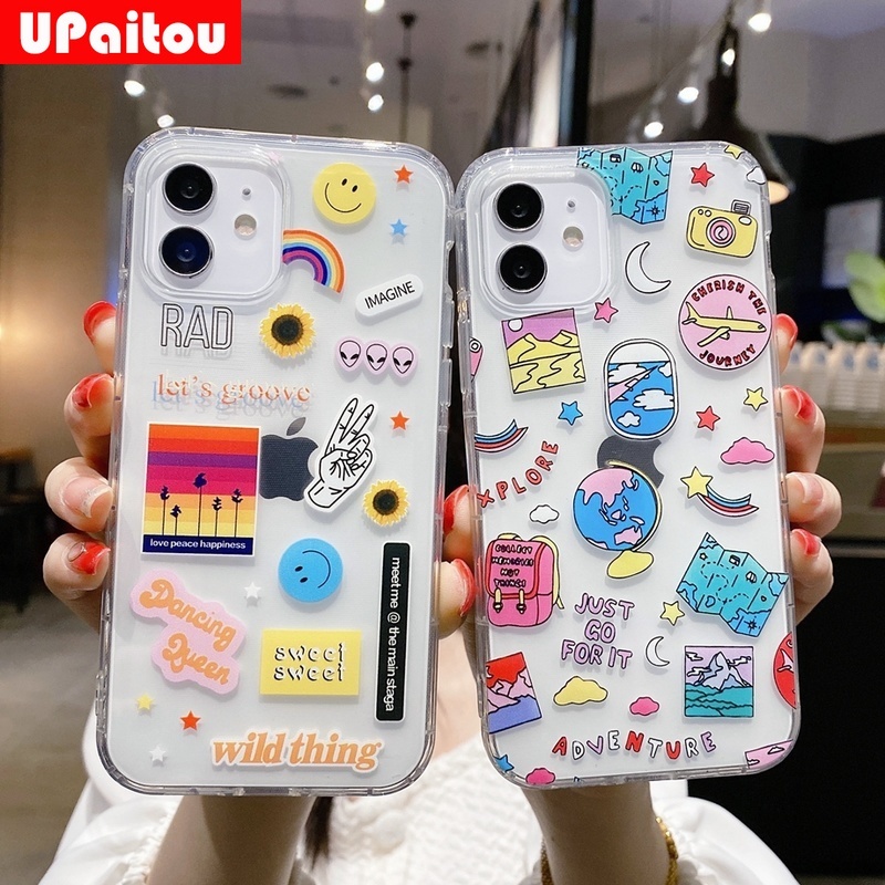 Samsung Galaxy A32 A12 A02S A42 5g S20 Fe M51 A21S A51 A71 A31 M31 A50 A70 A30S A50S A30 A20 A11 Ốp Lưng Họa Tiết Hình Mặt Cười Đáng Yêu Cho