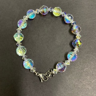 Pha lê Swarovski lắc tay đa cạnh nhuyễn 8ly