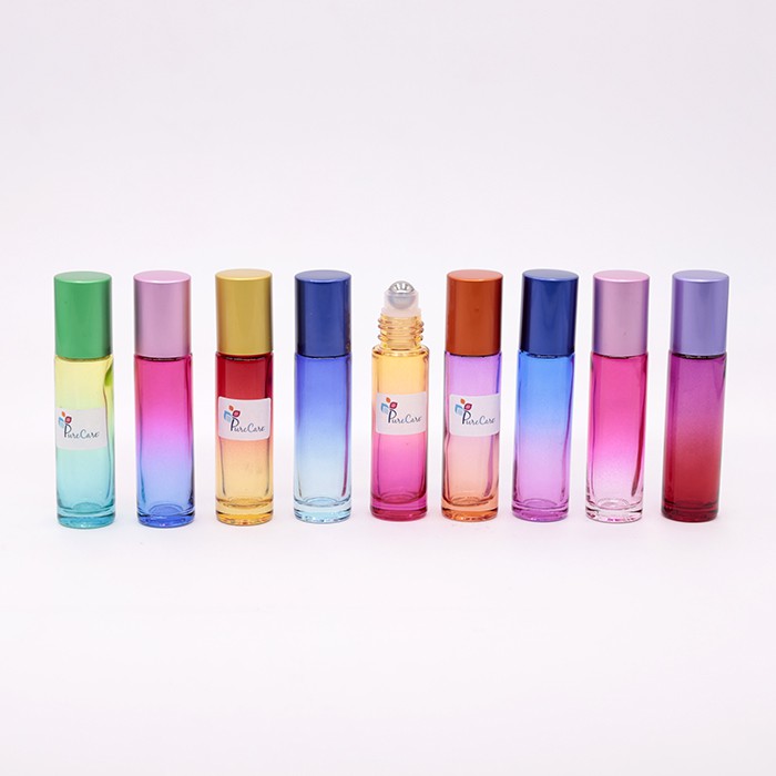 Chai Bi lăn 10ml cao cấp nhiều màu độc đáo, Bi thép không gỉ chiết tinh dầu nước hoa