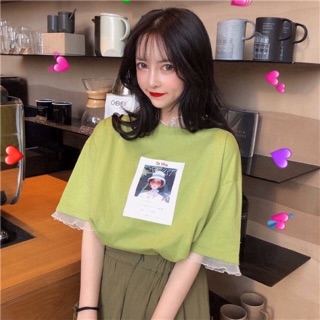 ÁO THUN PHỐI LƯỚI ULZZANG