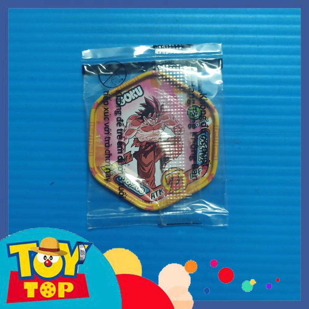 Một thẻ] Thẻ bài Toonies Dragon Ball Z dạng xu thiếc leng keng - Thẻ lục giác còn seal