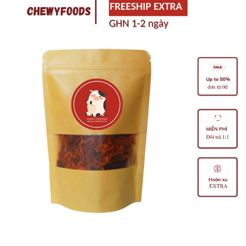 250gr Khô bò xé sợi Chewyfoods - Khô bò cay