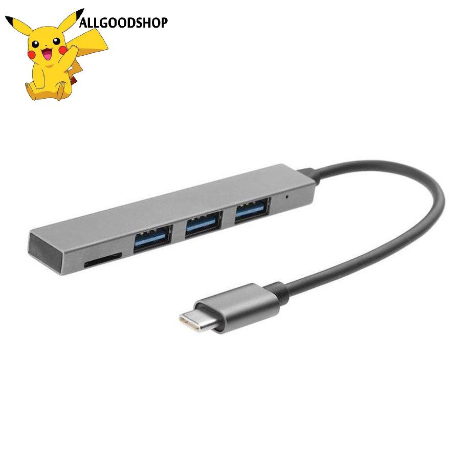 Bộ Hub 4 trong 1 chuyển đầu USB 3.1 Type-C sang USB 3.0 với khe đọc thẻ nhớ TF dành cho MacBook