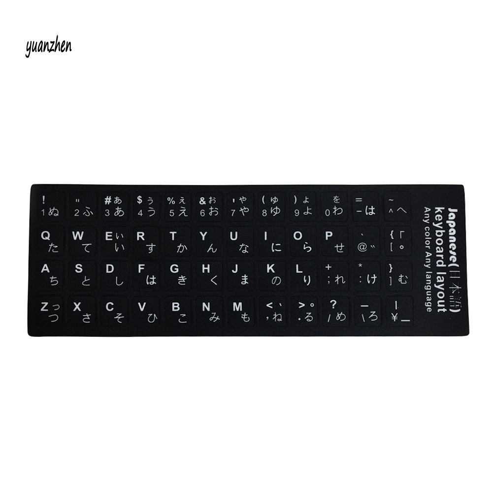 Miếng dán bàn phím máy tính laptop hình chữ tiếng Anh/ Nga/ Thái tùy chọn đa dạng