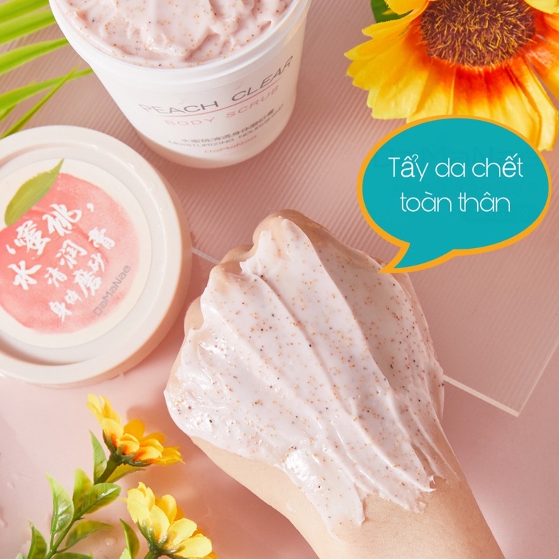 Tẩy da chết vị Đào toàn thân HEYXI Peach Clear Body Scrub Moisturizing Nourishing