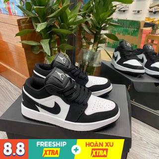 Giày thể thao jd panda jd 1 thấp cổ đen trắng, giày air jodan high panda cổ thấp nam nữ dễ phố 2022