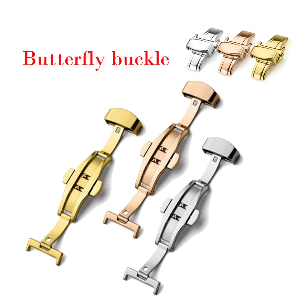Nút Bấm Đồng Hồ Bằng Thép Không Gỉ 16 18 20 22mm 12mm