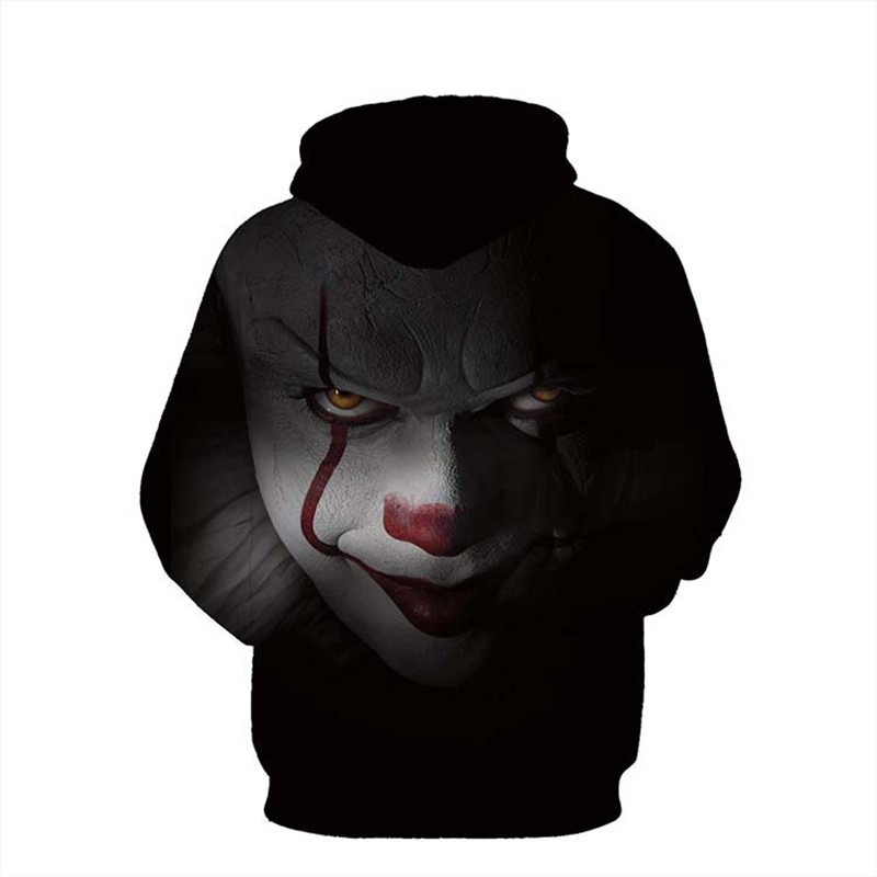 Áo len hoodie in hình nhân vật Chú hề Pennywise trong phim IT của Stephen King dùng cho dịp Halloween | BigBuy360 - bigbuy360.vn