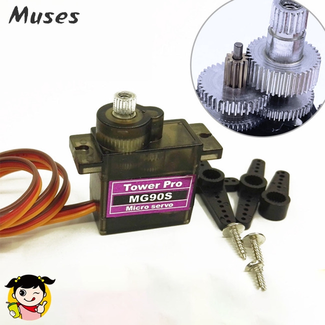 Muse07 Thiết bị lái 4.8V RC Micro MG90S Servo 9g dành cho máy bay không người lái