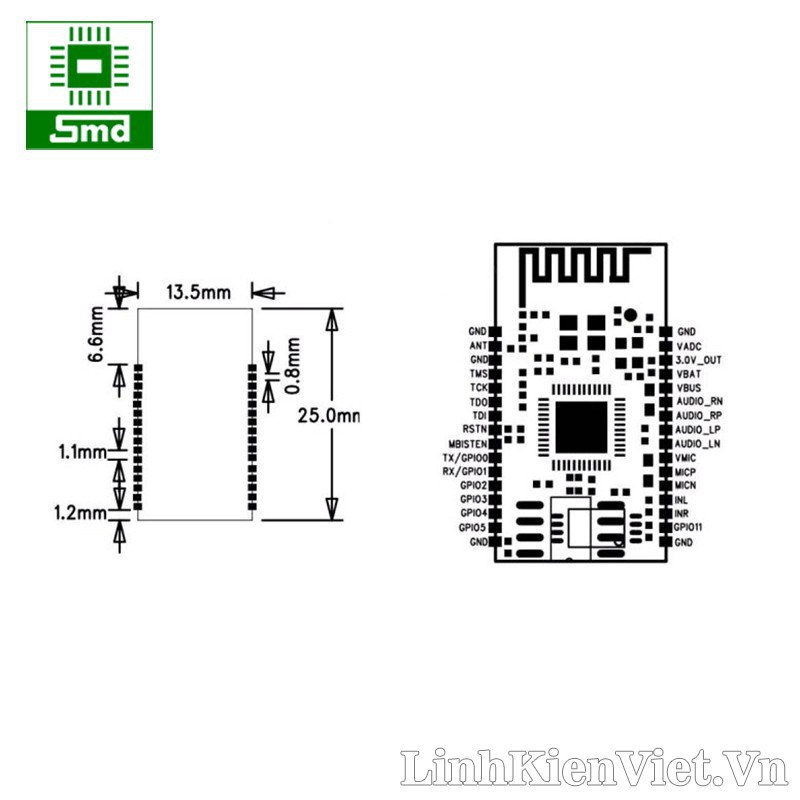 Module Bluetooth audio BK8000L