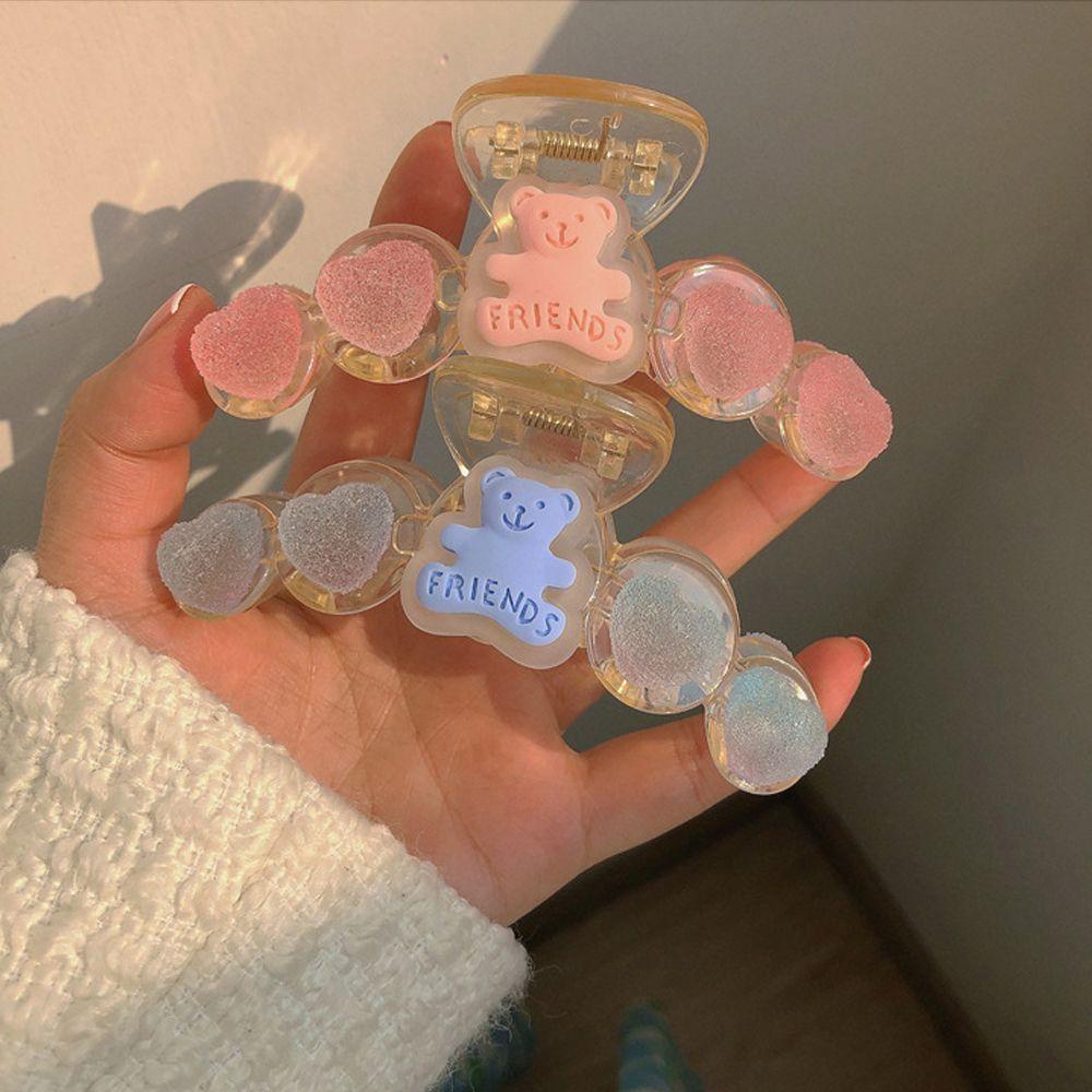 Kẹp Tóc Đuôi Ngựa Hình Trái Tim / Gấu Phong Cách Hàn Quốc Ngọt Ngào Cho Nữ