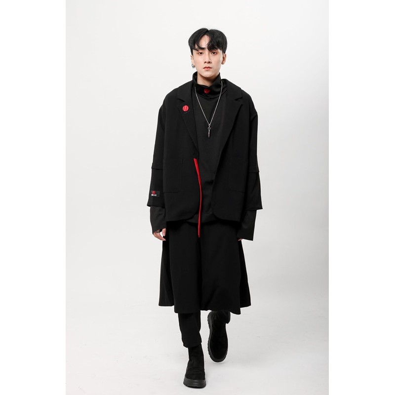 MARU BLAZER - BLACK (Áo Vest thêu logo zunezx) | BigBuy360 - bigbuy360.vn