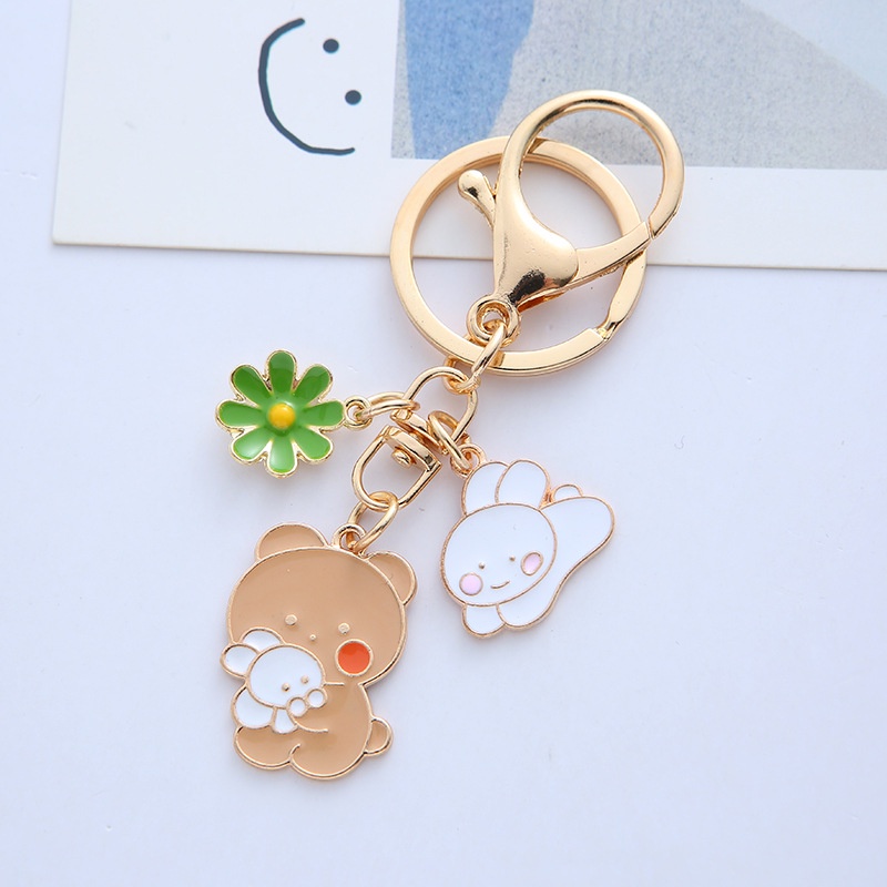 Móc Khóa Hình Động Vật Dễ Thương Bằng Hợp Kim