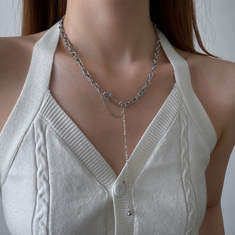 Vòng cổ Đính Đá Phong Cách Hip Hop Đơn Giản Thời Trang