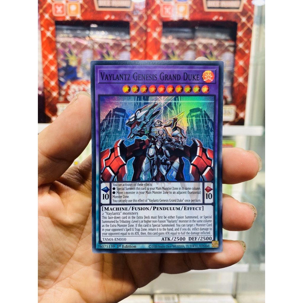 Thẻ Bài YugiOh! Mã TAMA-EN010 - Vaylantz Genesis Grand Duke - Super Rare - 1st Edition