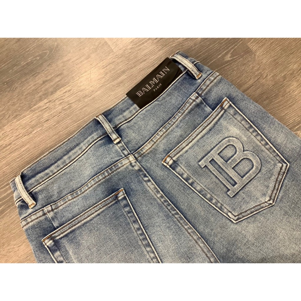 [HIGH FASHION] Quần Jean siêu cấp B.L 1-1 on web logo thêu nổi túi sau MLN size 28-34