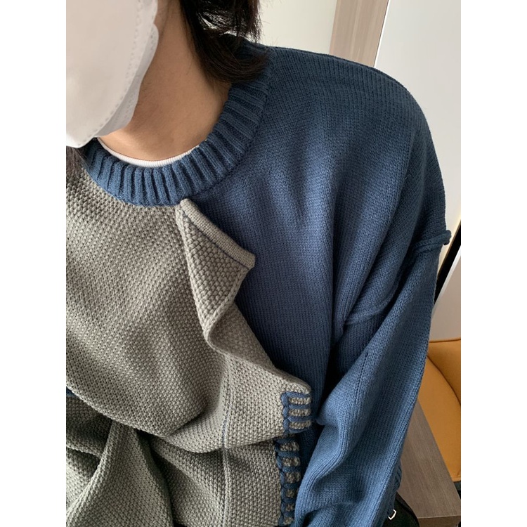 Áo Sweater Dệt Kim Thiết Kế Dáng Rộng Phong Cách Retro Mỹ Thời Trang Thu Đông Hàng Mới 2022