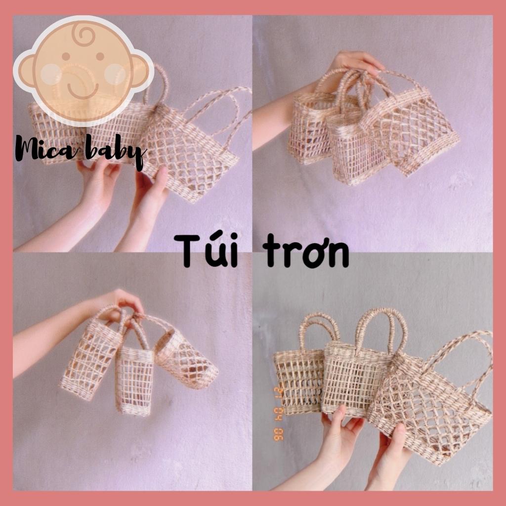 Túi cói siêu xinh cho bé Mica baby TC05