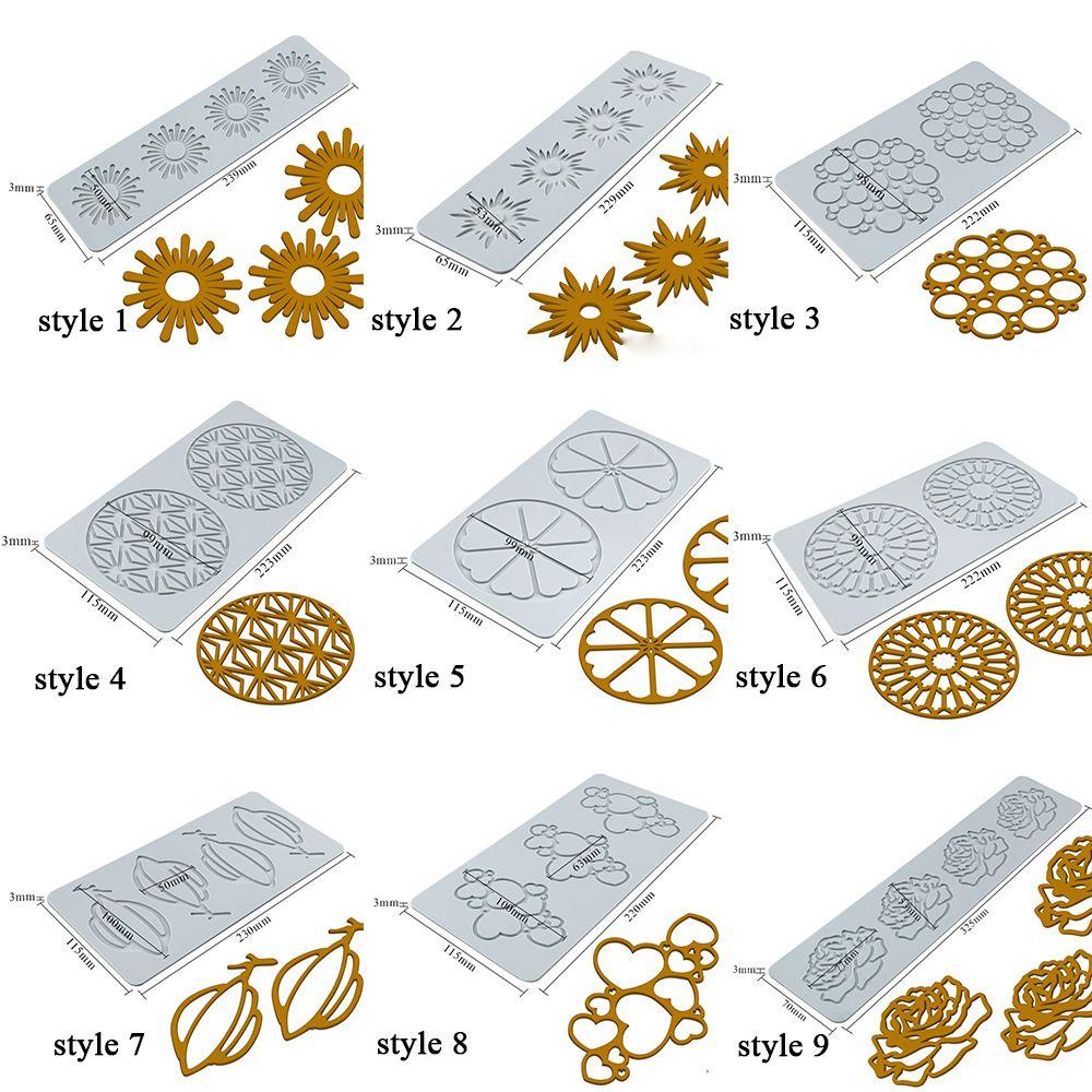 Khuôn Silicone Tạo Hình Trang Trí Bánh Kem Hình Hoa Lá DIY