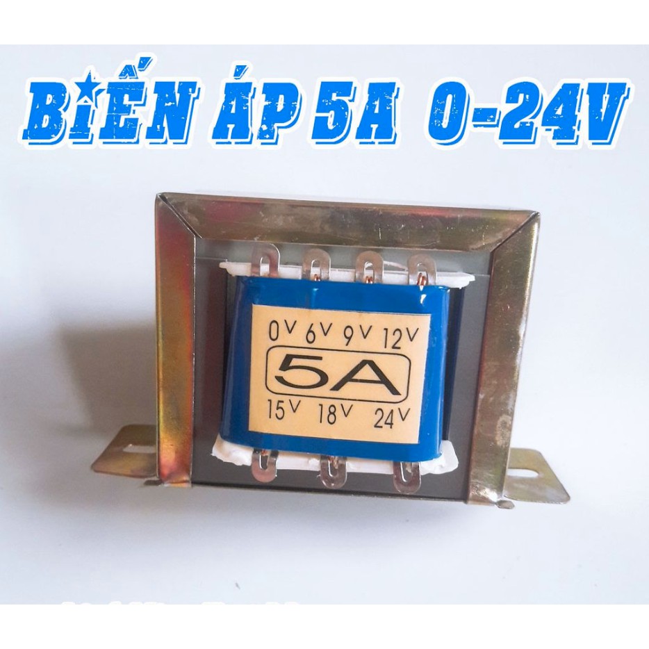 Biến áp 5a điện áp ra 0-24v loại 1