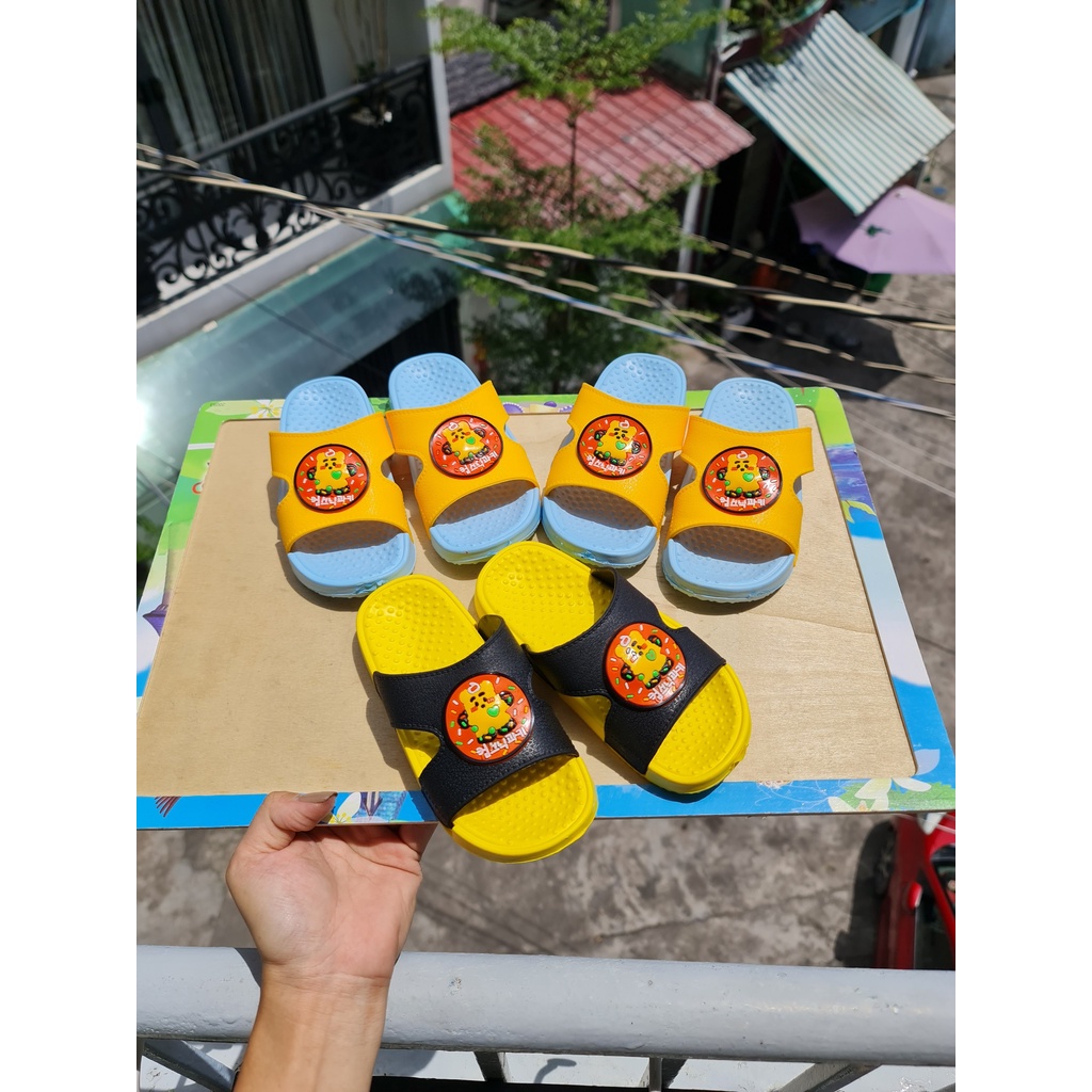 Dép quai ngang đế siêu mềm và nhẹ cho bé trai, hoạt hình kẹo nổ cho bé đế siêu chắc
