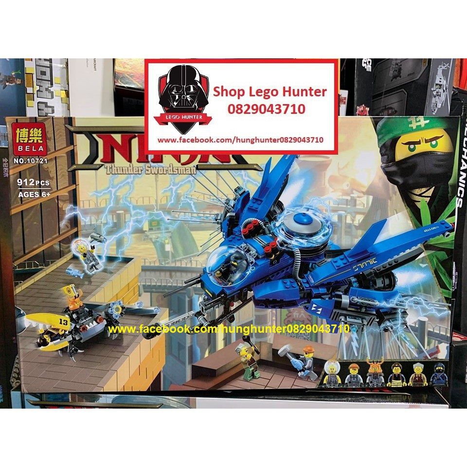 Lego Ninjago Bela 10721 Chiến cơ Jet Lightning của ninja Xanh dương Jay