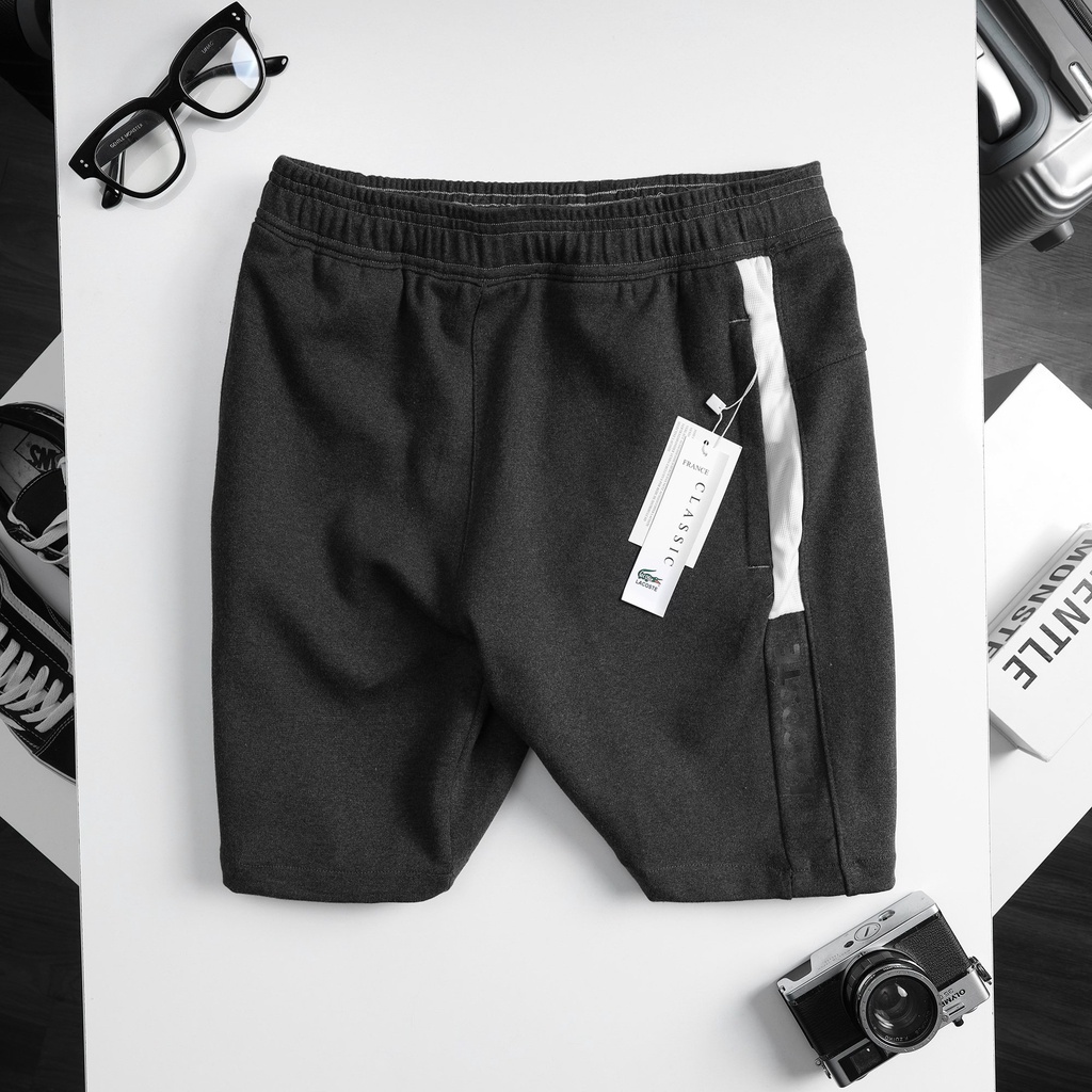 (đen,xanh,xám) Quần short nam thể thao, quần đùi mặc nhà tập gym, chạy bộ chất thun dày dặn 3 màu nam tính - QSLC2