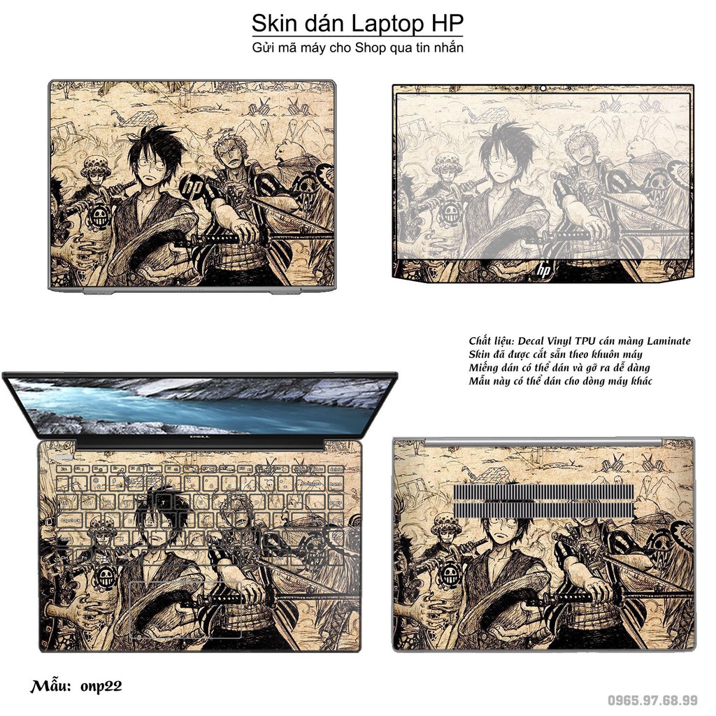 Skin dán Laptop HP in hình One Piece nhiều mẫu 21 (inbox mã máy cho Shop)