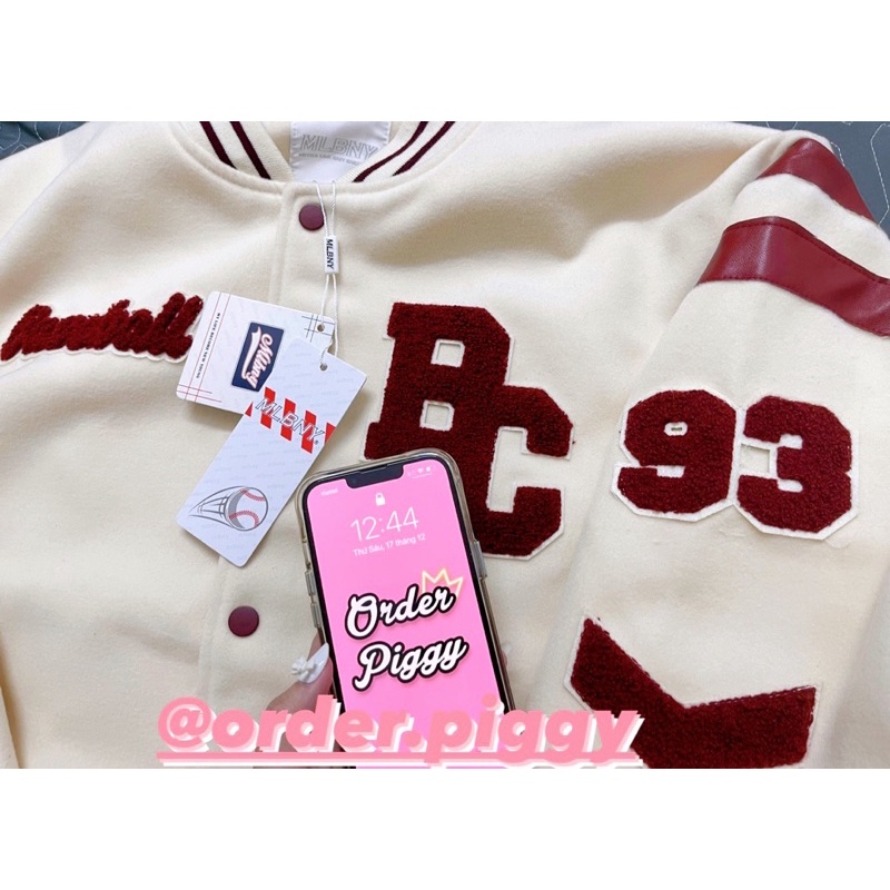 Áo Khoác MLBNY Jacket Baseball Nỉ - Chính Hãng