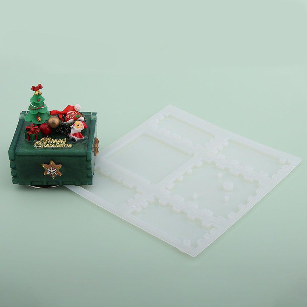 ZAIJIE24 Khuôn Silicone Làm Trang Sức Hình Hộp Nhạc