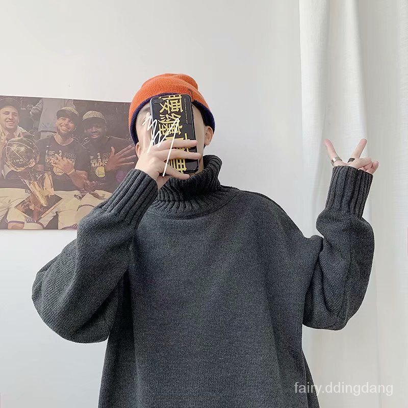 Áo len cổ lọ dáng rộng thời trang nam Hàn Quốc dễ phối đồ | BigBuy360 - bigbuy360.vn