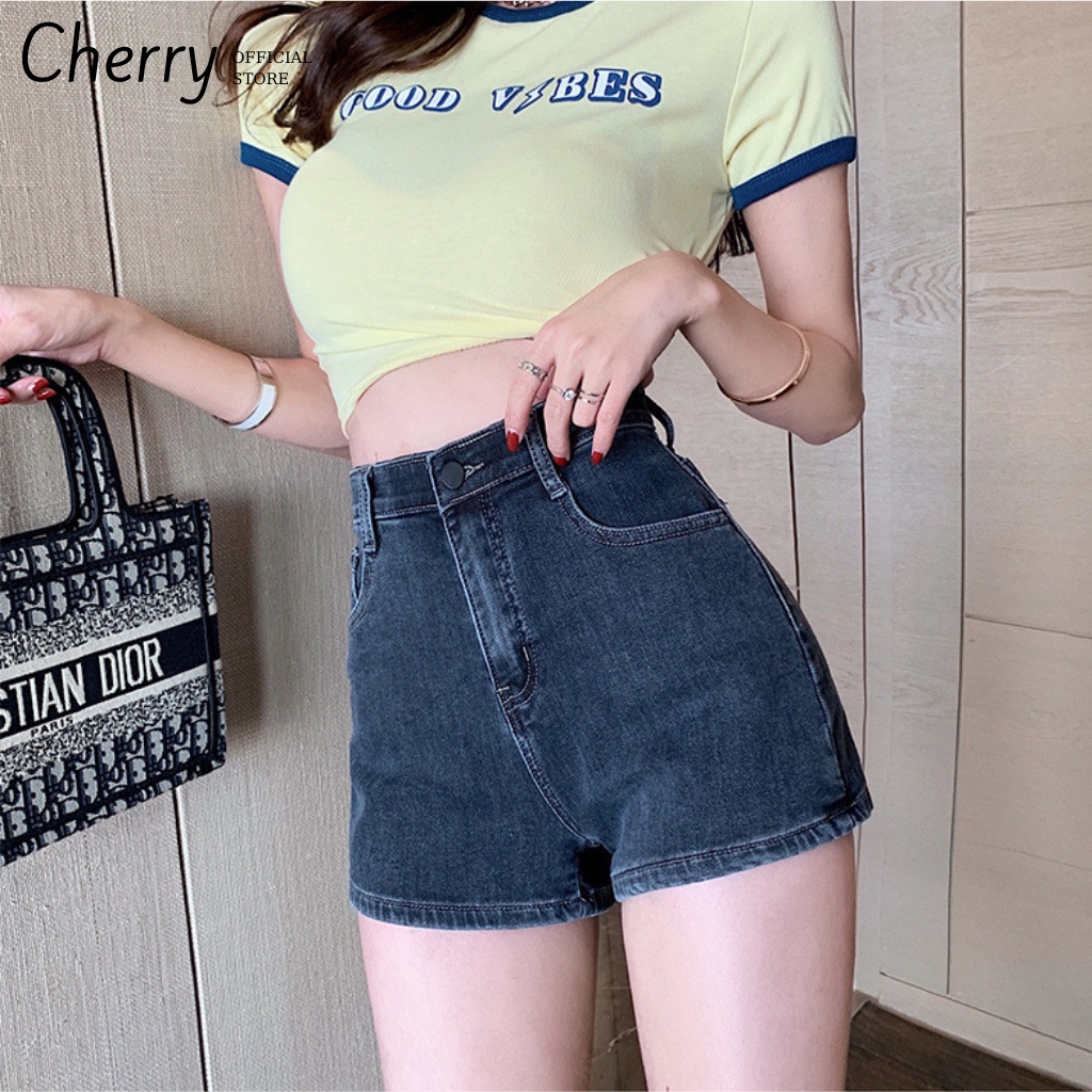 Quần jean ngắn thời trang phong cách Hàn Quốc cho nữ - T045
