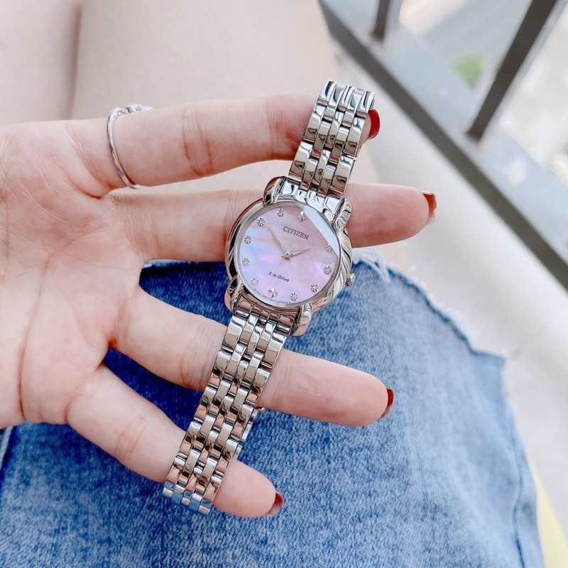 Đồng hồ nữ Citizen eco-drive Jolie pinky diamond watch EM