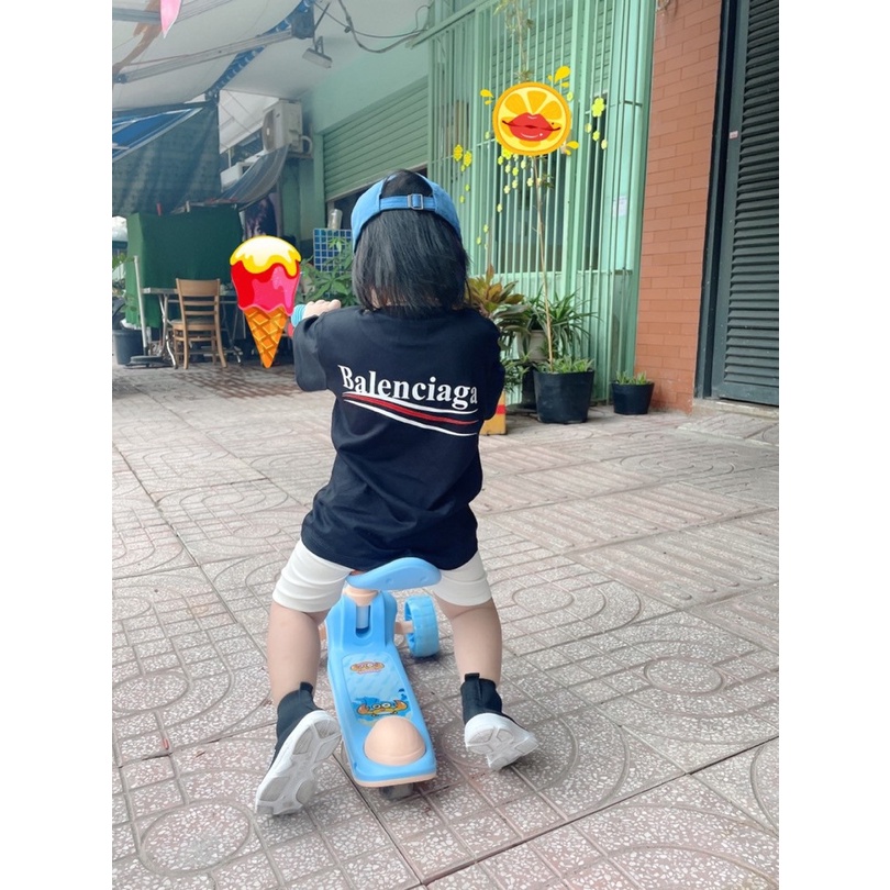 Áo thun balencia basic cho bé , áo thun bé trai , bé gái unisex , TP KIDs