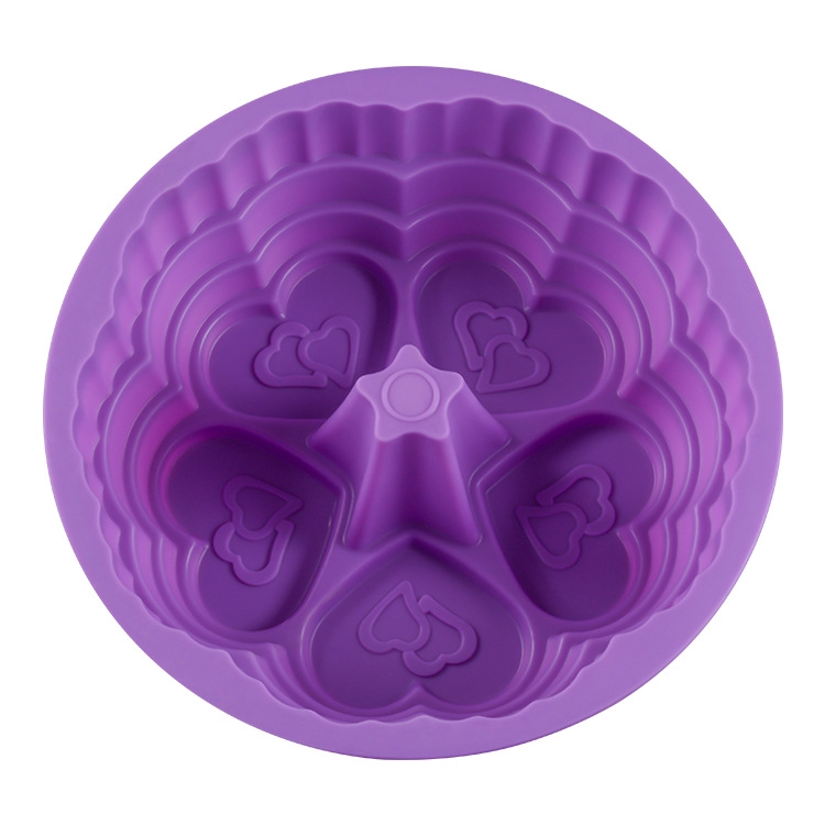 Khuôn Silicon Làm Bánh Hình Lâu Đài Trái Tim