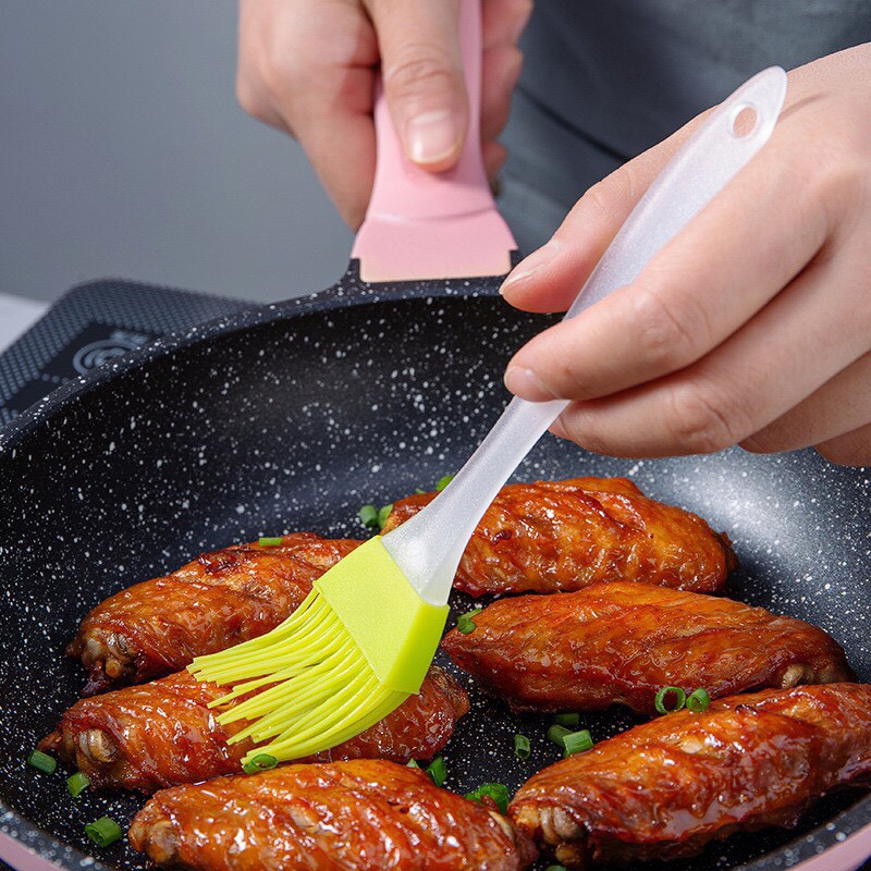 Chổi phết dầu, phết bơ, phết bánh silicon cán nhựa đa năng
