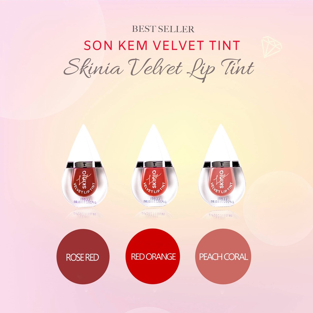 Son Kem siêu mềm mịn Skinia Velvet Lip Tint 5ml