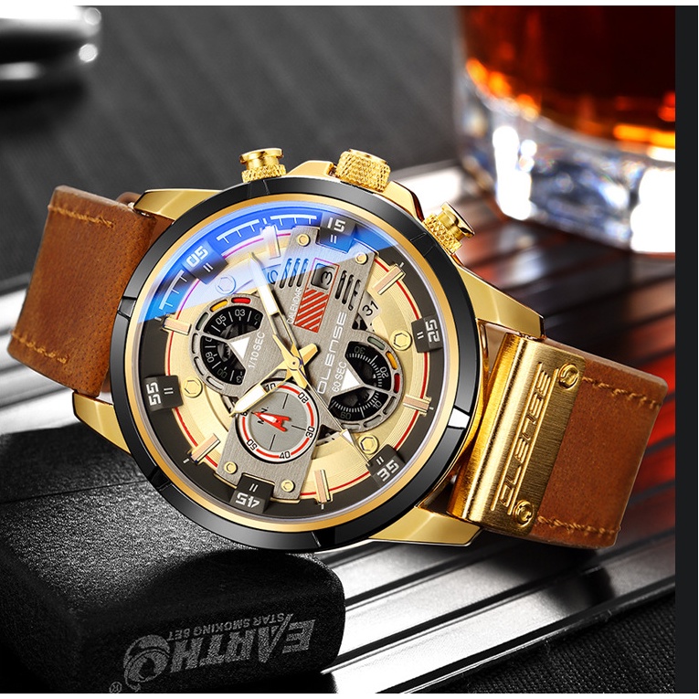 Đồng Hồ Dây Da Cao Cấp Olense Chống Nước Chống Xước, Đẳng Cấp Thời Trang Phù Hợp Mọi Lứa Tuổi [ Bảo Hành 3 Năm ] | BigBuy360 - bigbuy360.vn