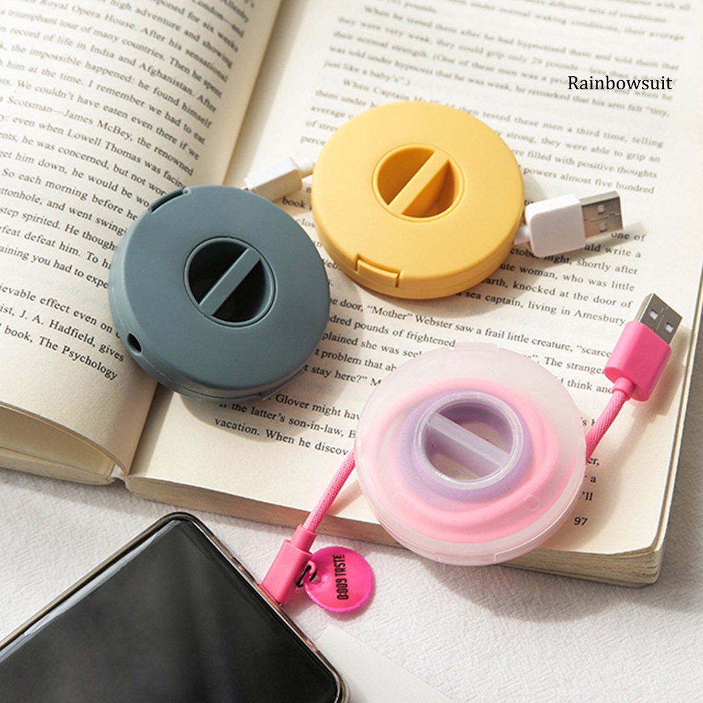 Hộp Quấn Dây Cáp Sạc / Tai Nghe Bằng Nhựa Tiện Dụng Mang Theo Du Lịch Nhiều Màu Tự Chọn