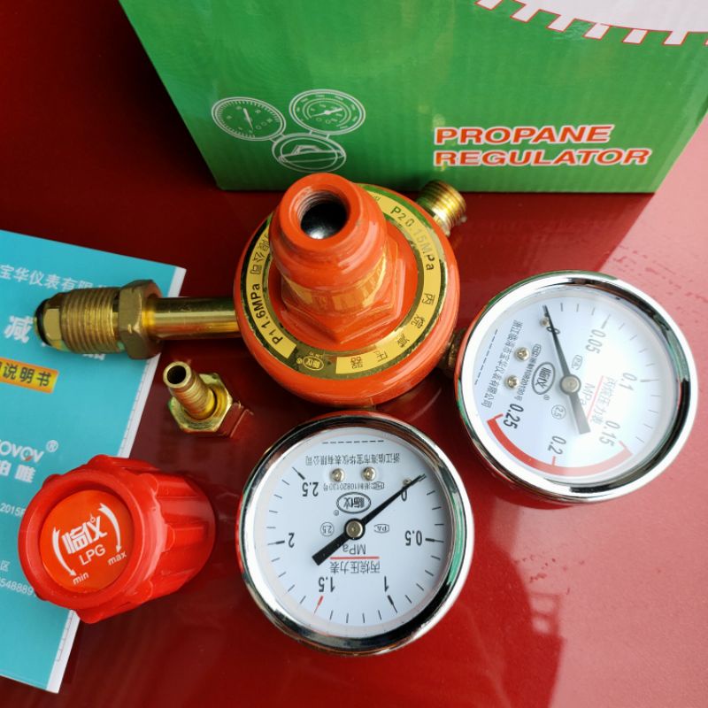 Đồng hồ điều chỉnh áp xuất và lưu lượng khí từ bình Gas - Đồng hồ cắt hơi gas