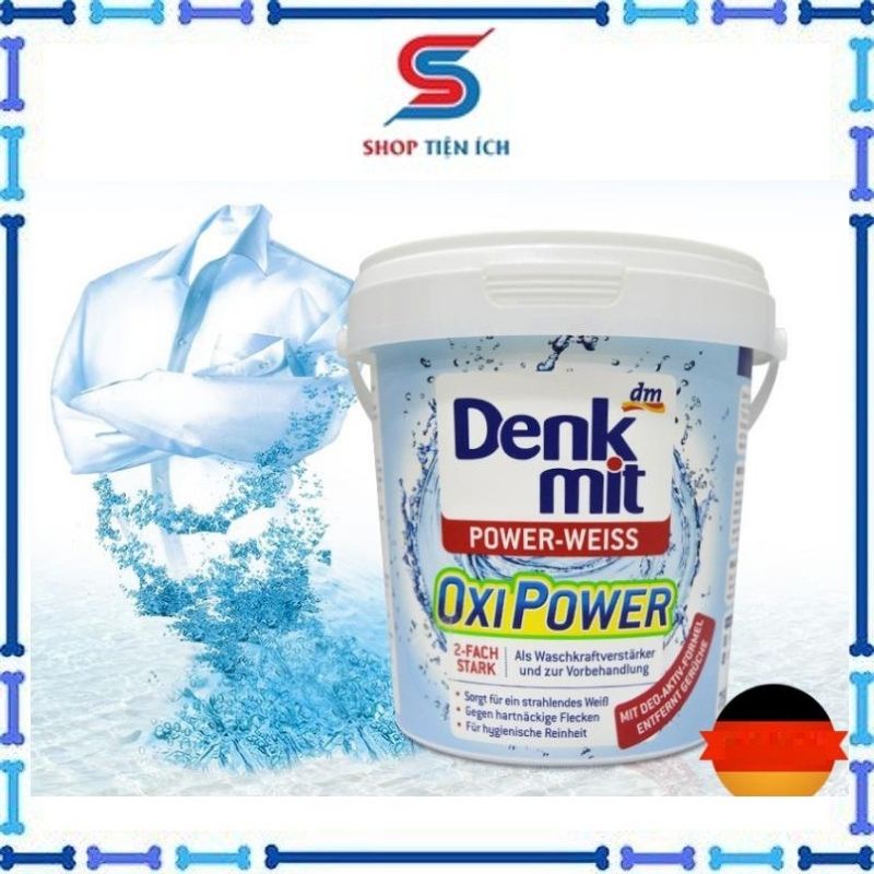 Bột tẩy trắng quần áo Denkmit Power Weiss 750g chuyên dụng cho quần áo trắng-Shop Tiện Ích