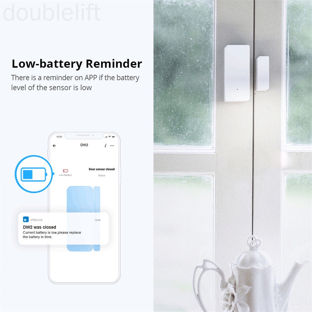 Cảm Biến Báo Động Không Dây Sonoff Dw2 Wifi Gắn Cửa Sổ / Cửa Ra Vào