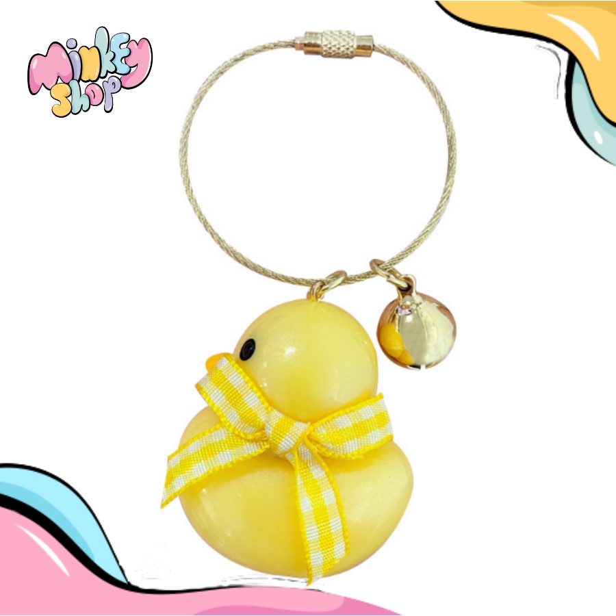 Móc Khóa Đẹp Hình Vịt Cute phụ kiện Túi Xách dễ thương -Minkey