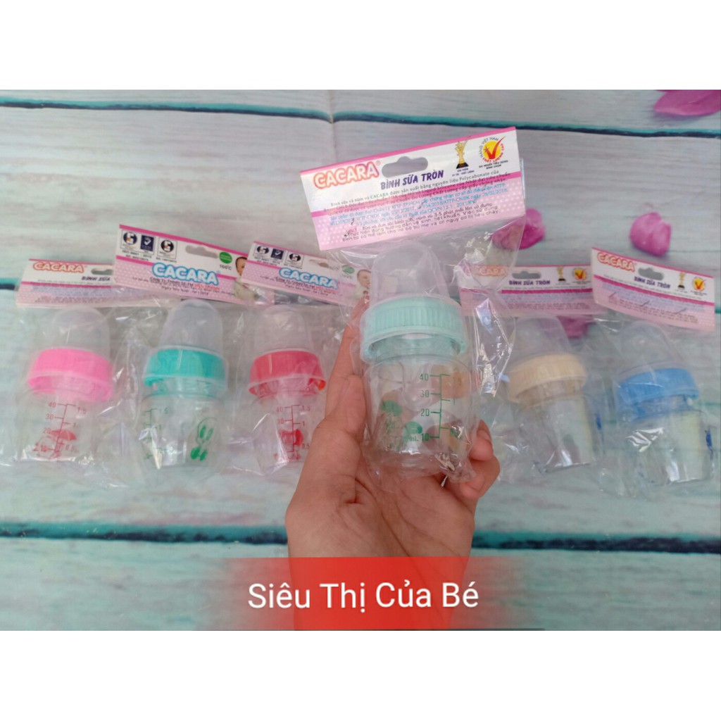 Bình sữa CACARA 40ml - 140ml - 250ml cho bé